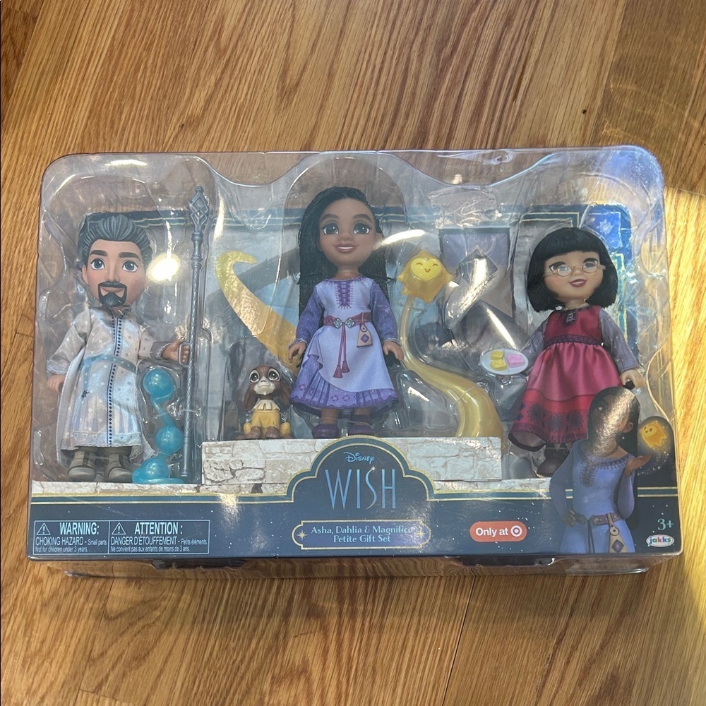 Disney Wish Asha, Dahlia & Magnifico Petite Doll Gift Set new in box